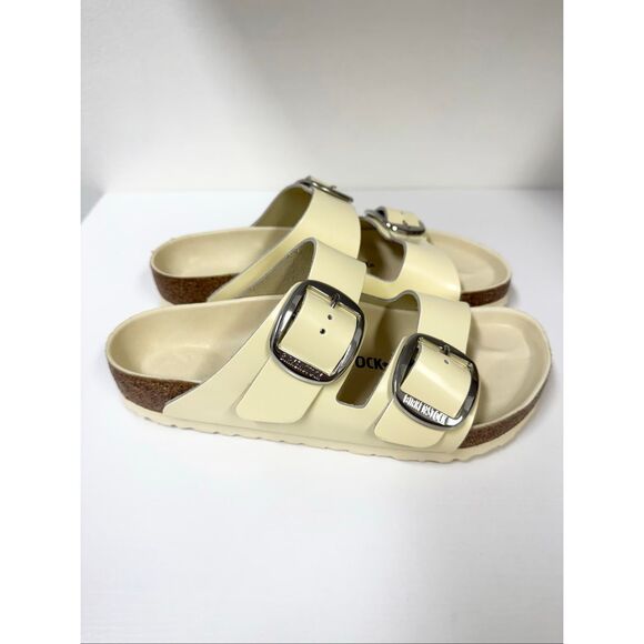 Birkenstock Shoes - Birkenstock Arizona Big Buckle High Shine Butter Leather Patent 38 7